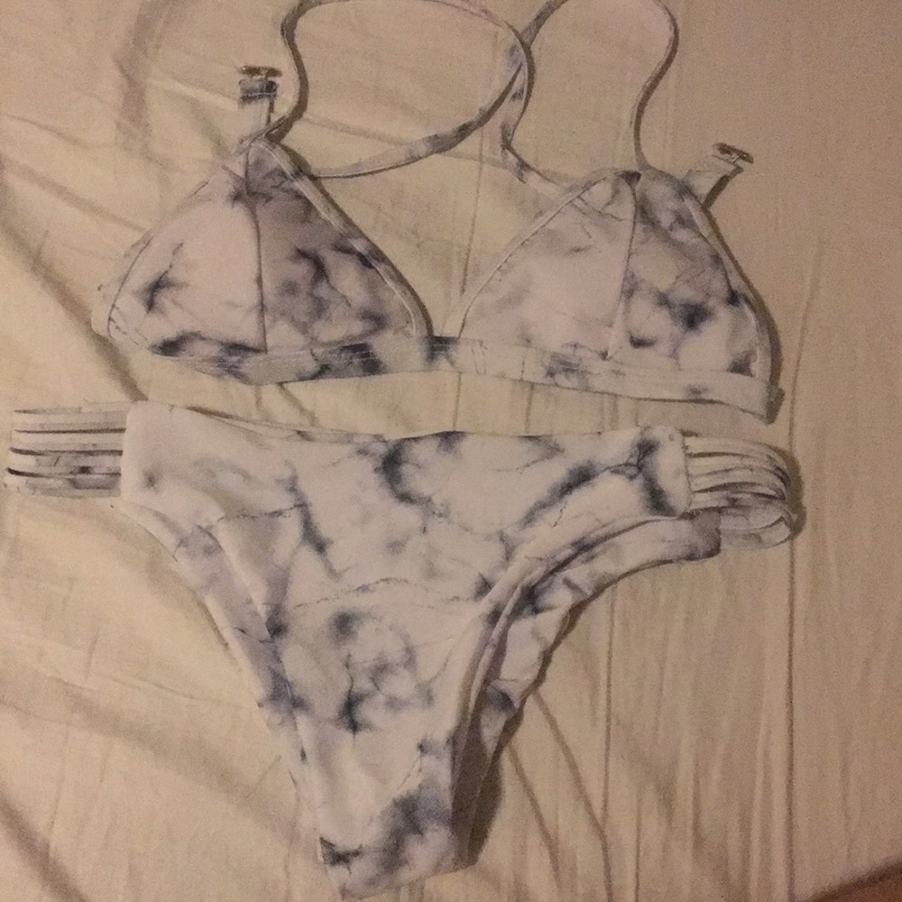 marble bikini swim set